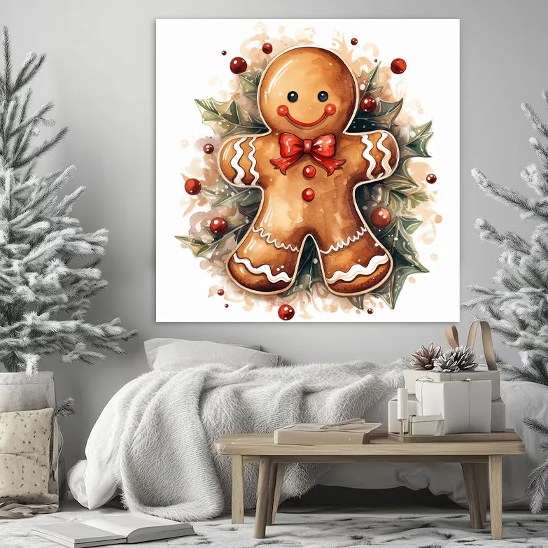 Tablou Canvas de Crăciun - Zâmbet dulce de sărbători — imaginea 3