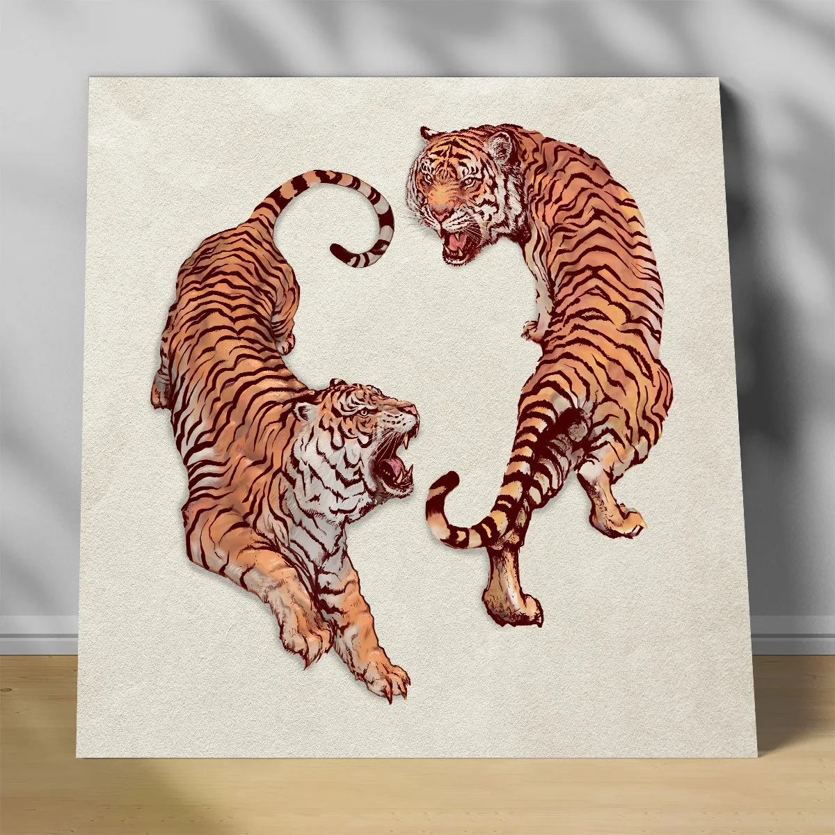 Tablou tigri Yin si Yang Feng Shui
