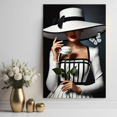 Tablou canvas White lady — imaginea 3