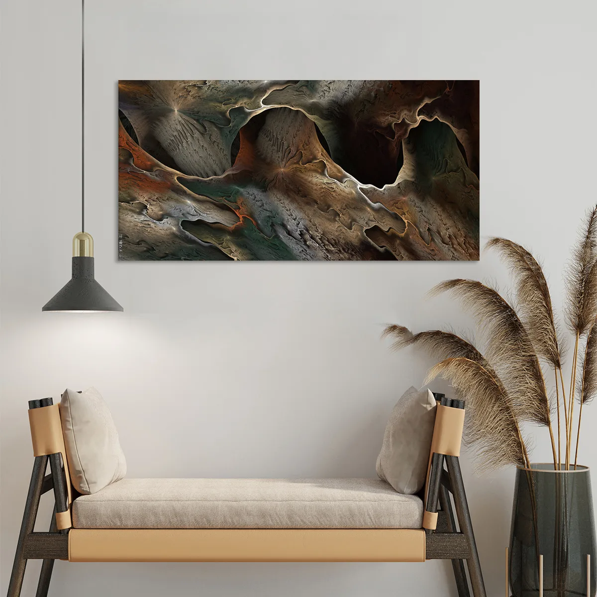 Tablou canvas gold waves — imaginea 2