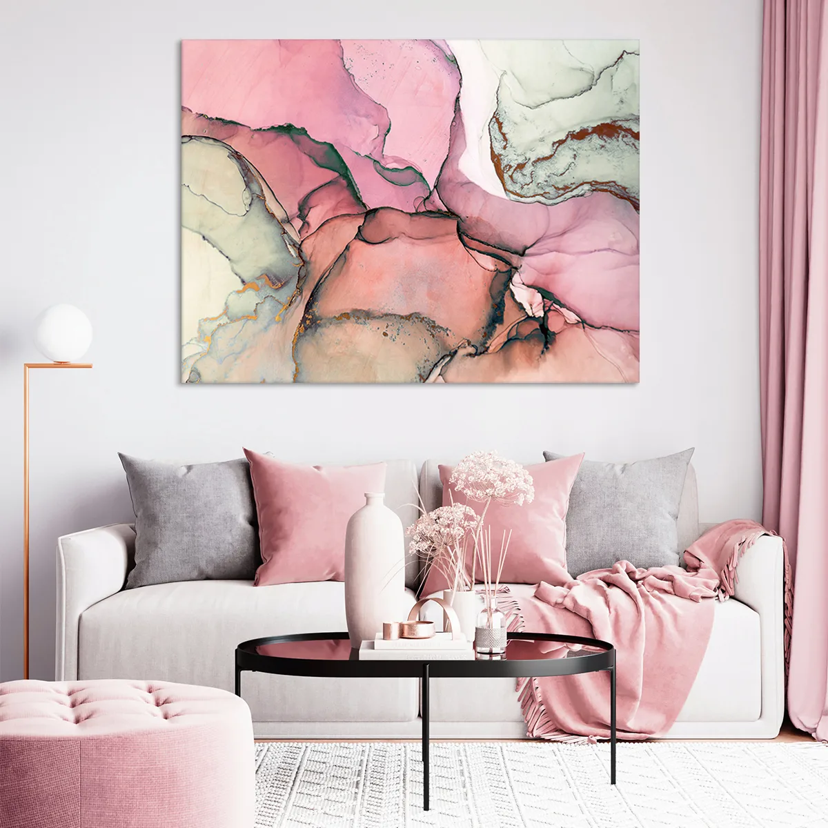 Tablou canvas abstract pink — imaginea 2