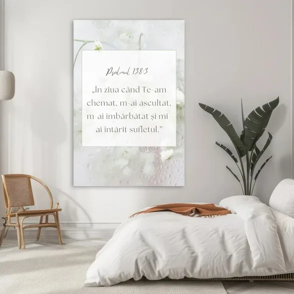 Tablou Canvas Versete biblice - Psalmul 138:3 — imaginea 3