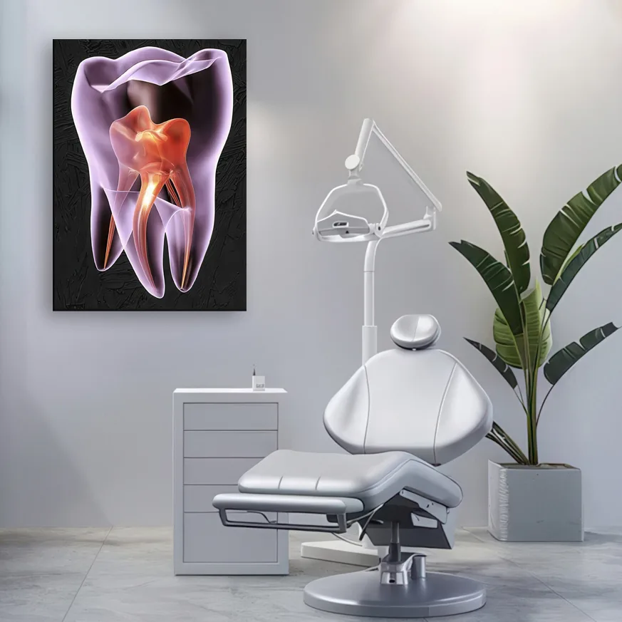 Tablou canvas Stomatologie Purple Tooth — imaginea 2