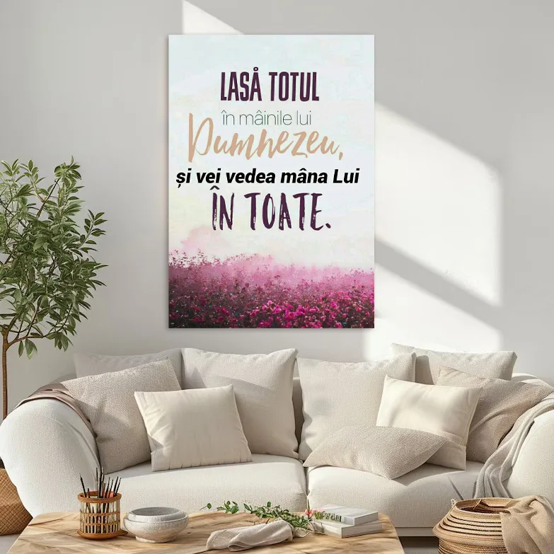 Tablou Canvas Versete biblice - Lasa totul in mainile lui Dumnezeu — imaginea 3