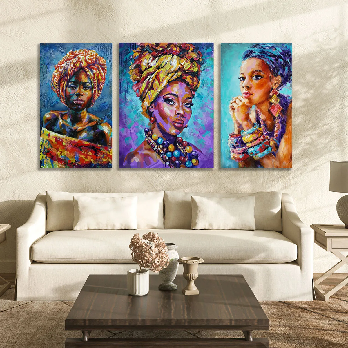 Set tablouri canvas african women — imaginea 3