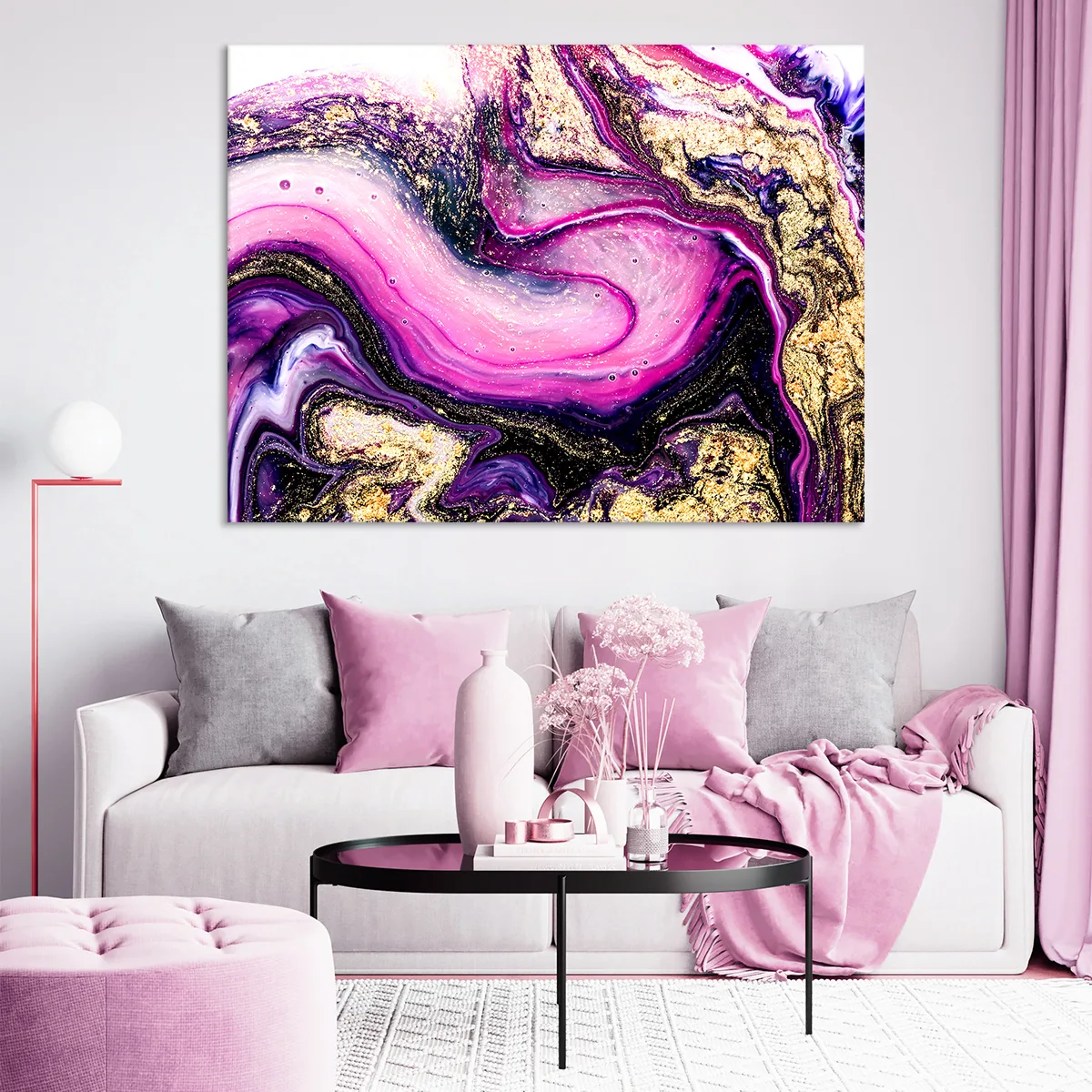 Tablou canvas purple and gold — imaginea 3