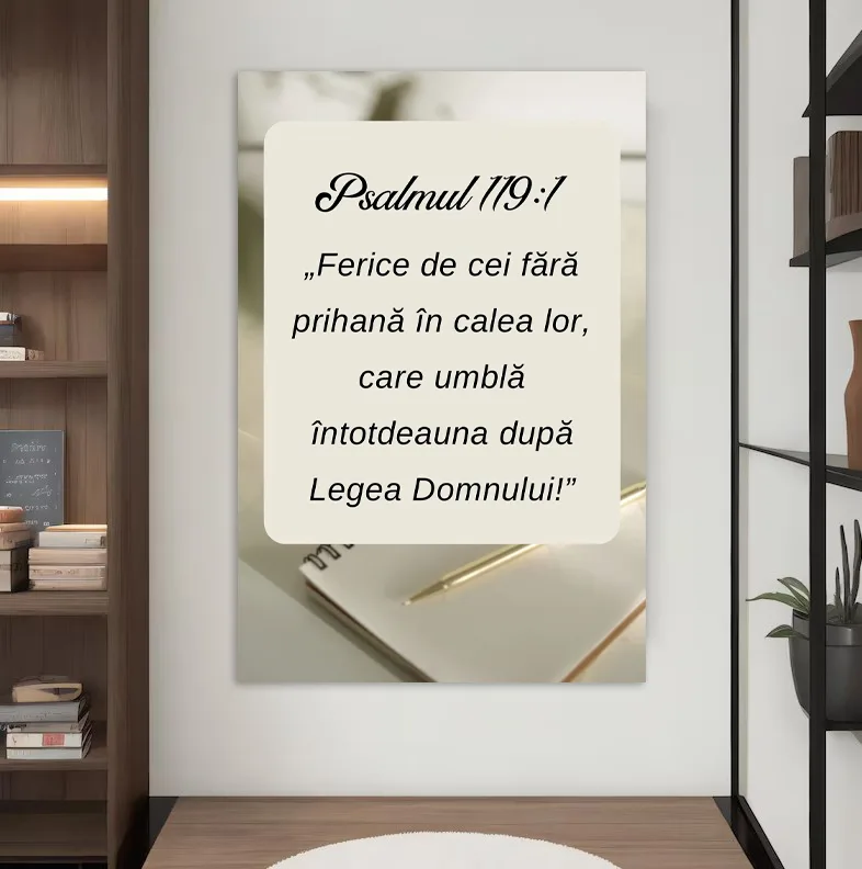 Tablou Canvas Versete biblice - Legea Domnului — imaginea 3