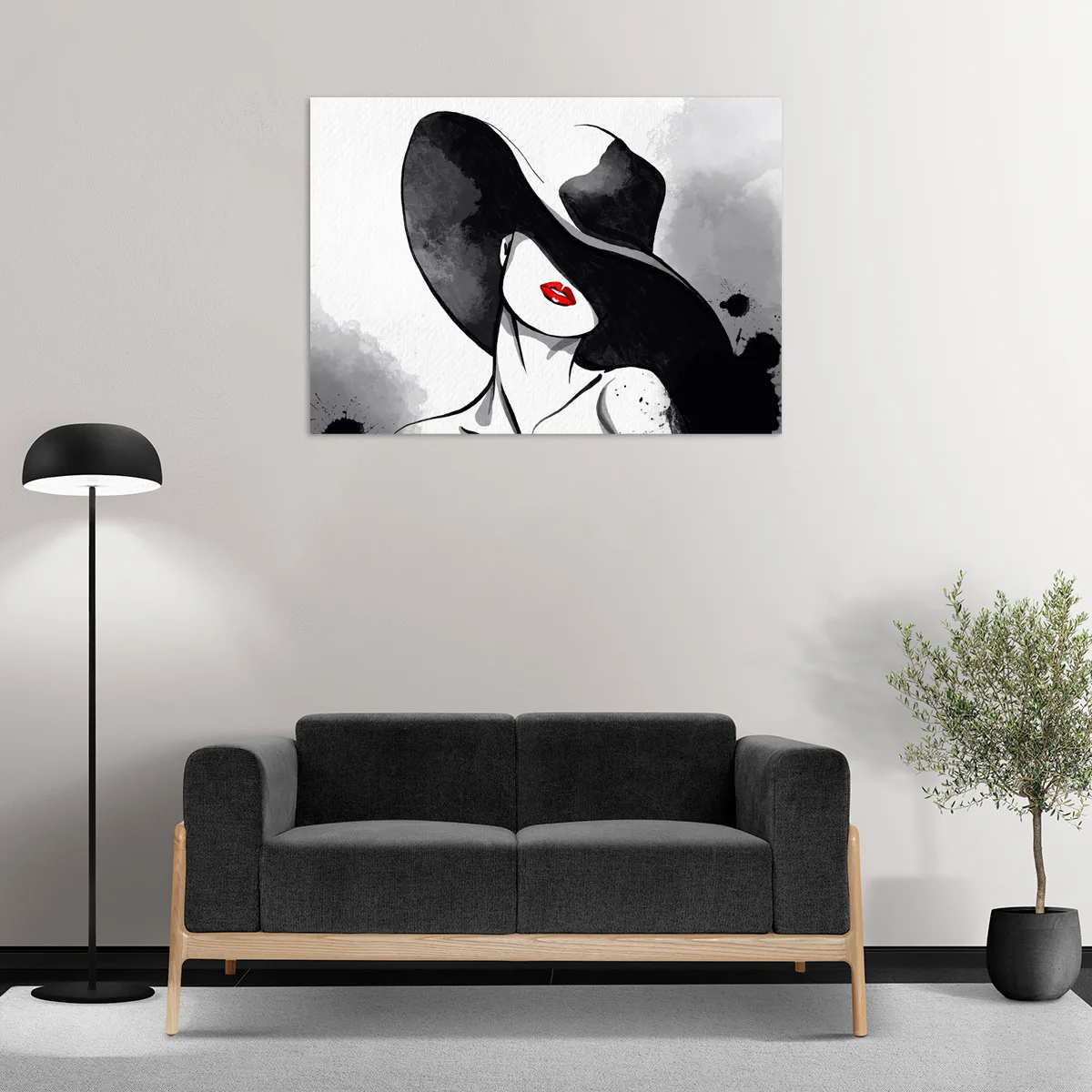 Tablou canvas Gânduri Sub Pălărie — imaginea 4