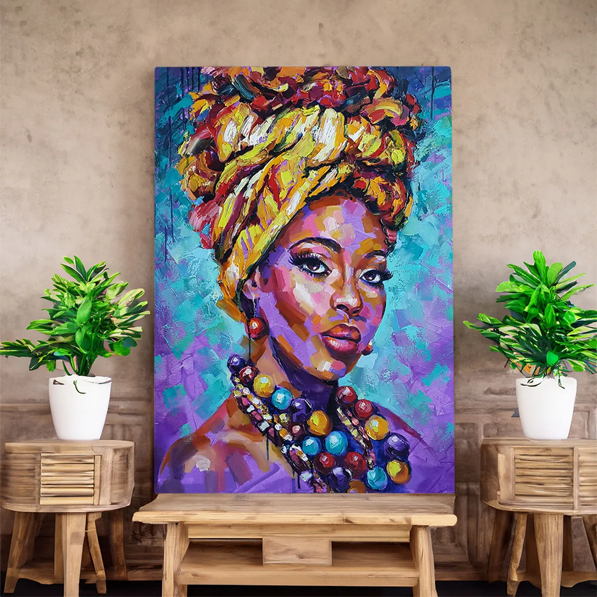 Tablou canvas femeie africana Kehinde Girl — imaginea 2