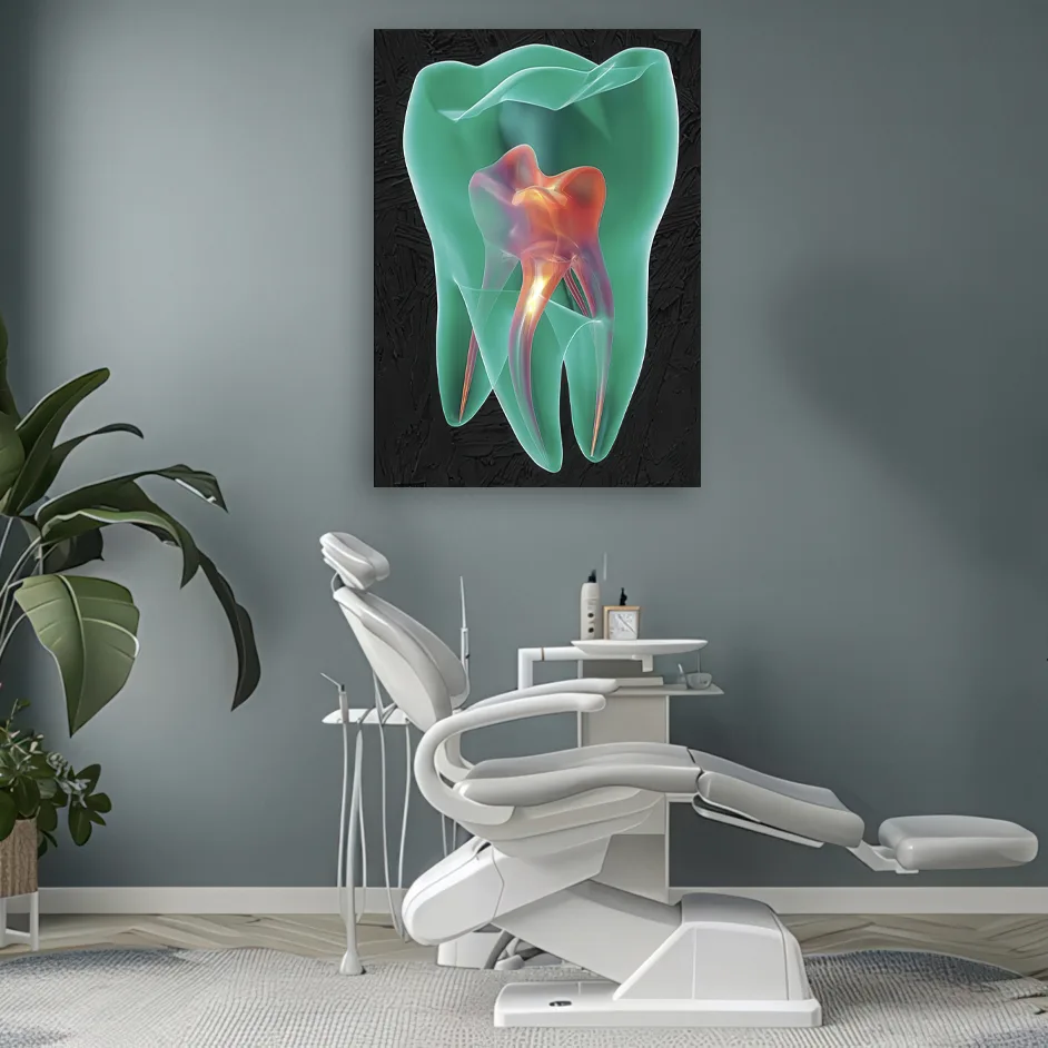 Tablou canvas Stomatologie Green Tooth — imaginea 4