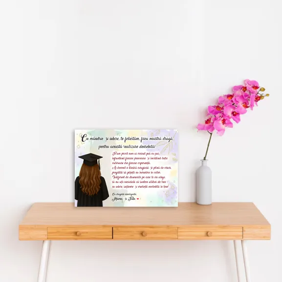 Tablou personalizat pentru fiica ta – Ziua absolvirii — imaginea 2