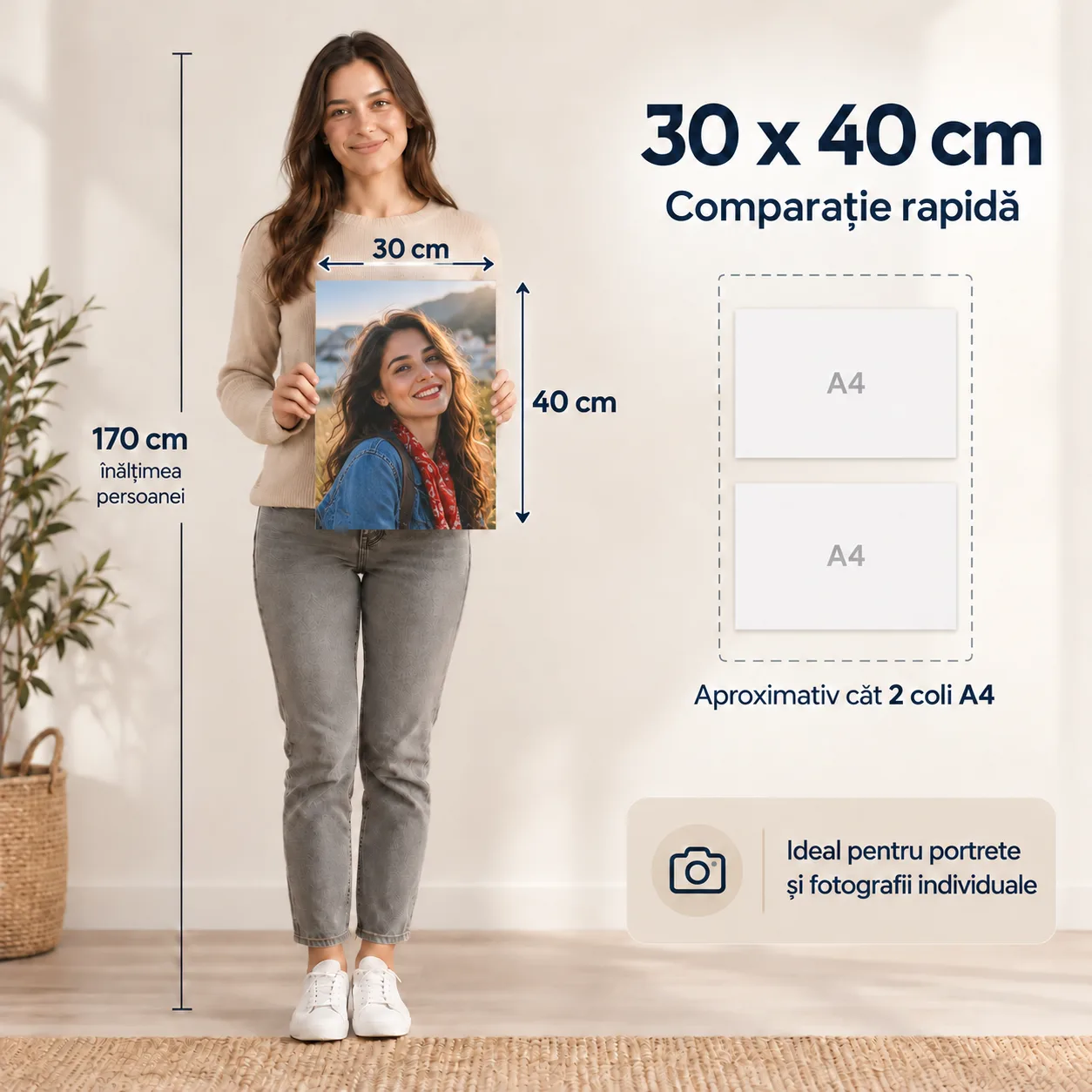Tablou personalizat vertical cu poza ta — imaginea 3