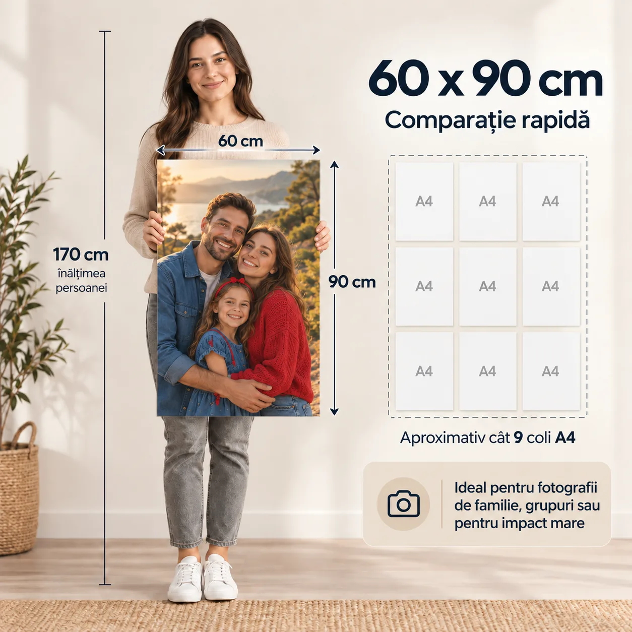Tablou personalizat vertical cu poza ta — imaginea 6