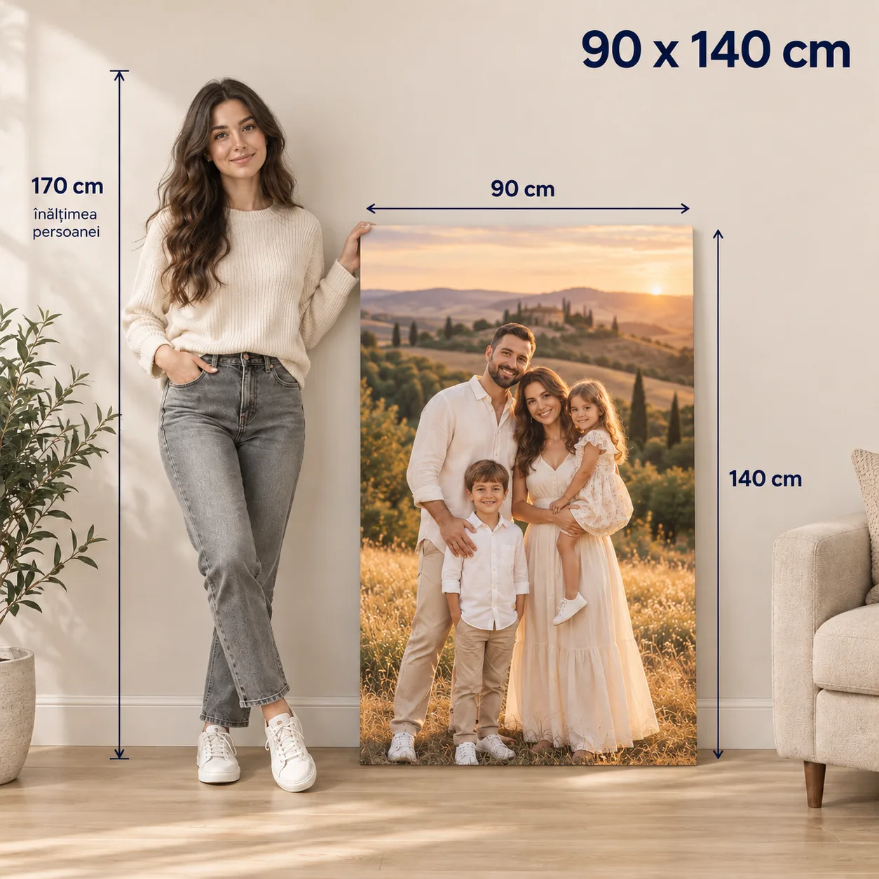 Tablou personalizat vertical cu poza ta — imaginea 9