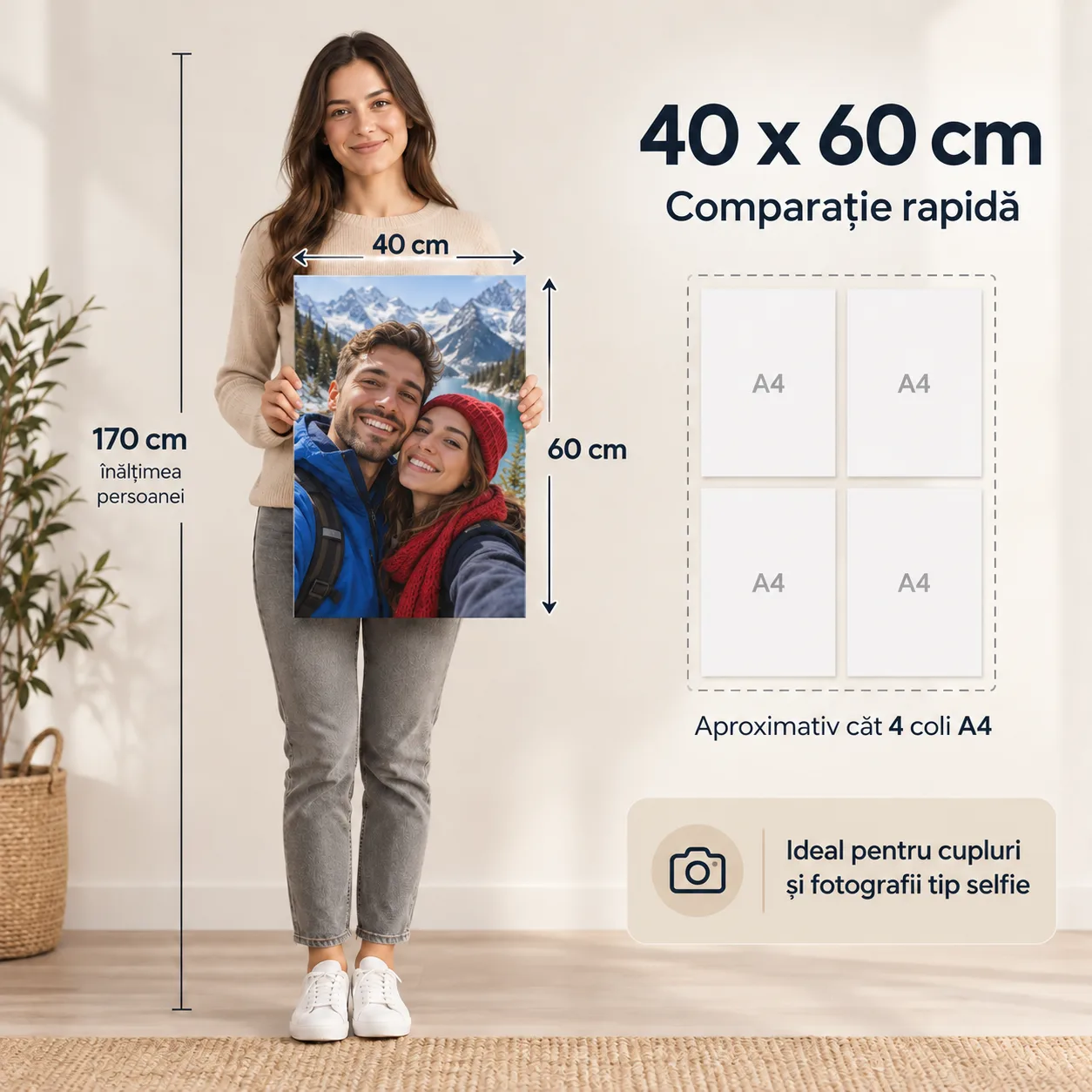 Tablou personalizat vertical cu poza ta — imaginea 4
