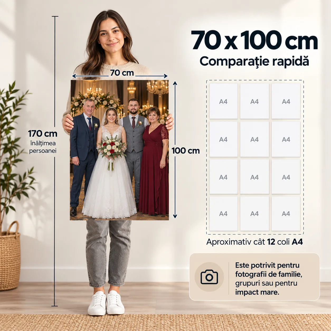 Tablou personalizat vertical cu poza ta — imaginea 7